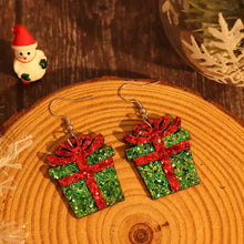 Sequin Gift Box PU Leather Earrings Earrings