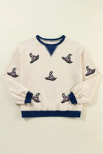 Sequin Hat Print Long Sleeve Sweatshirt Woman Sweatshirts