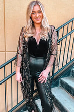 Sequin Open Front Sheer Cardigan Woman Outerwear