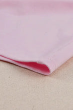 Pink felt with white stitching in sequin round neck sleeveless blouse set