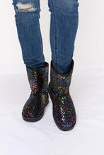 Sequin Thermal Flat Boots Black Winter Flat Boots for Women MULT BK