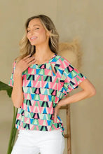 Sew In Love Full Size Geometric Round Neck Top Woman T Shirts