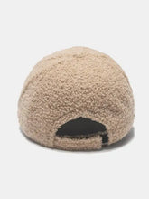 Light brown fuzzy Sherpa solid color baseball cap
