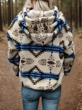 Shiny Geometric Half Zip Drawstring Long Sleeve Hoodie Woman Sweatshirts