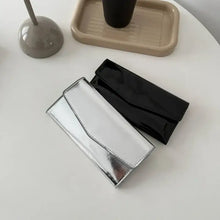 Shiny Silver Leather Clutch Wallet in PU Leather Wallets