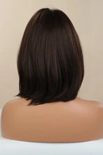 Short brown bob synthetic wig with bangs and cap included