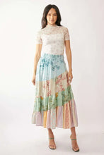 Short Sleeve Floral Mesh Top with Mock Neck Woman T Shirts