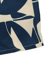 Navy blue cream abstract geometric Short Sleeve Top and Skirt Set fabric