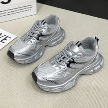 Silver Athletic Sneakers with Furry Lining for Women Silver