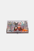 Silver Business Card Case with New York City Scene City Drive One Size