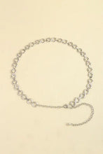 Silver infinity symbol clasp belt with alloy lobster clasp