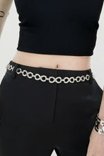 Silver infinity symbol clasp belt with adjustable alloy lobster clasp