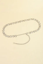 Silver infinity clasp belt with adjustable alloy lobster clasp
