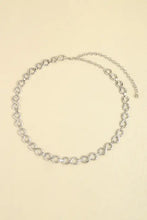 Silver infinity symbol clasp belt with adjustable alloy lobster clasp
