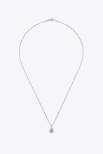 18k white gold 1 carat moissanite pendant necklace in six prong setting