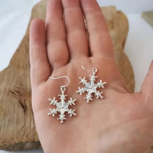 Silver-Plated Snowflakes Earrings Earrings