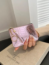 Silver Snakeskin Coin Purse with Tassel and PU Leather Material Wallets