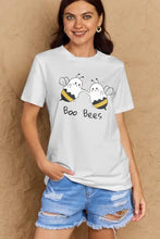 Simply Love Full Size BOO BEES Graphic Cotton T-Shirt White Woman T Shirts