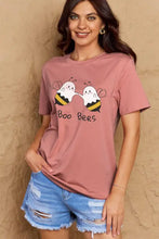 Womens short-sleeve Boo Bees graphic cotton t-shirt