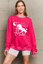 Women’s hot pink long-sleeve graphic drop shoulder sweatshirt