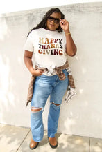 Simply Love Full Size HAPPY THANKS GIVING Short Sleeve T-Shirt Woman T Shirts