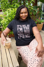 Woman in Simply Love basic style t-shirt and pink pants