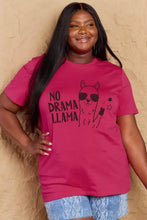 Simply Love Full Size NO DRAMA LLAMA Graphic Cotton Tee Woman T Shirts