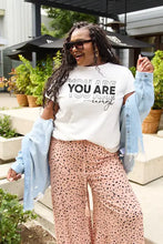 Simply Love short sleeve t-shirt with YOU ARE ENOUGH print