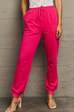 Simply Love hot pink size drawstring sweatpants for women