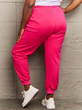 Simply Love hot pink size drawstring sweatpants for women