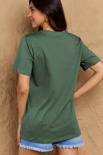 Simply Love mom life graphic olive green short sleeve length cotton t-shirt