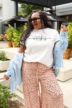 Simply Love worship short sleeve t-shirt and wide-leg pants set