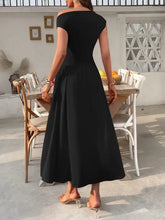 Single Shoulder Dress with Pockets Woman Dress