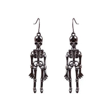 Skeleton Alloy Earrings Black One Size Earrings