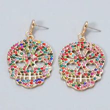Skull Rhinestone Alloy Earrings Earrings