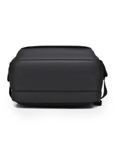 Sleek black adjustable straps backpack bag with USB port