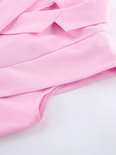 Soft pink sleeveless blouse with crisp collar in Sleeveless Blazer Set