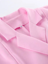 Soft pink sleeveless blazer from Sleeveless Blazer & Wide Leg Pants Set