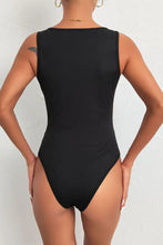 Sleeveless Bodysuit with Black Lace Trim Woman Bodysuits