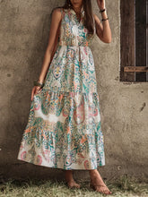 Sleeveless Floral Paisley Maxi Dress