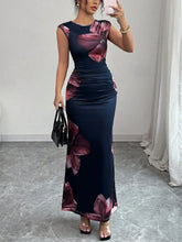Sleeveless Floral Print Maxi Dress for Women