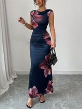 Sleeveless Floral Print Maxi Dress for Women