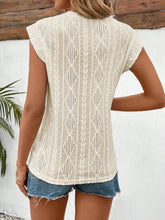 Sleeveless Knit Top with Diamond Pattern for Women