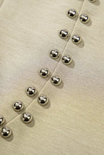 Sleeveless Tan Top with Pearl Studded Shoulder Detail Woman T Shirts