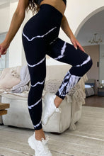 Slim Fit Black and White Tie Dye Leggings for Women
