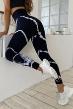 Slim Fit Black and White Tie Dye Leggings for Women