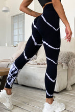 Slim Fit Black and White Tie Dye Leggings for Women
