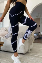Slim Fit Black and White Tie Dye Leggings for Women Woman Leggings