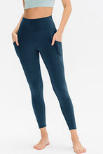 Dark Teal Slim Fit High Waisted Leggings with Pockets for Women Deep Teal