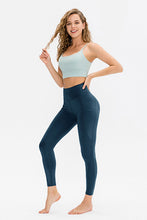 Dark Teal Slim Fit High Waisted Leggings with Pockets for Women